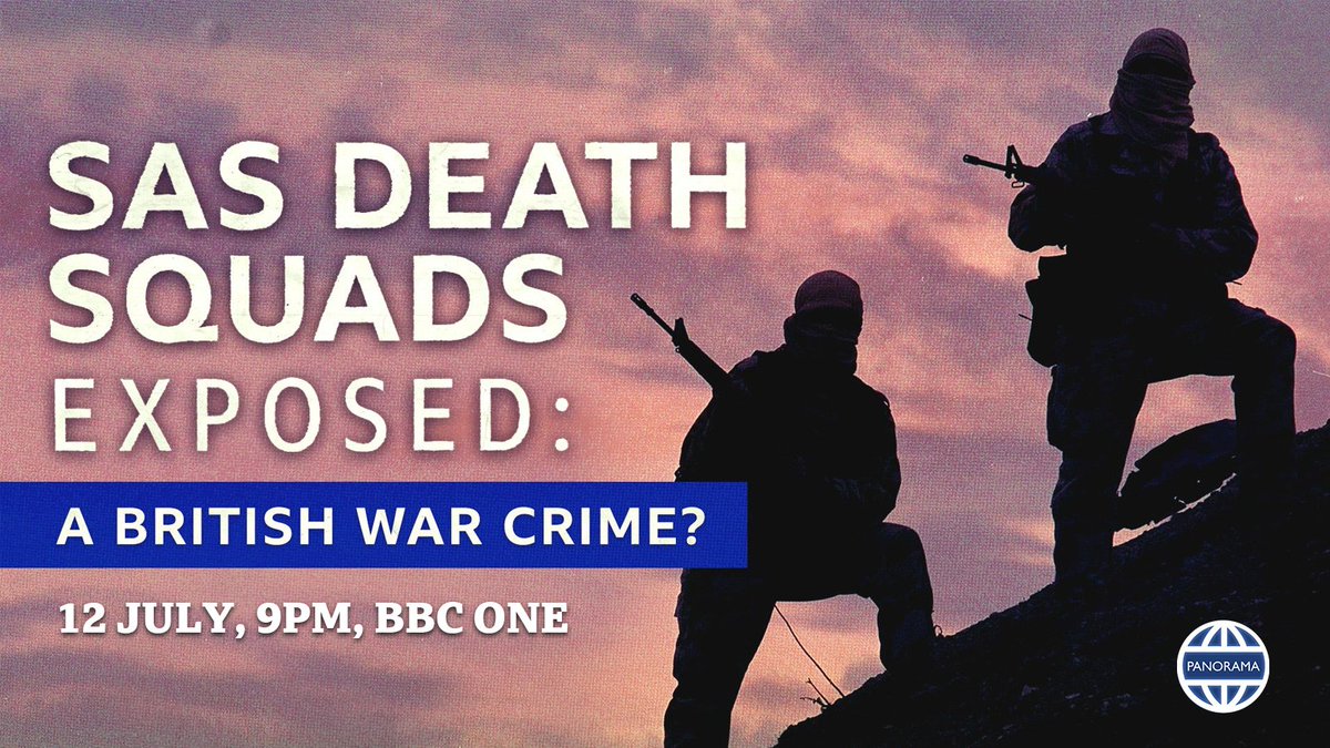 BBCPanorama's tweet photo. #BBCPanorama SAS Death Squads Exposed: A British War Crime? 

On @BBCOne now 

https://t.co/qeZPaqRAO7 https://t.co/nucbxY2zft