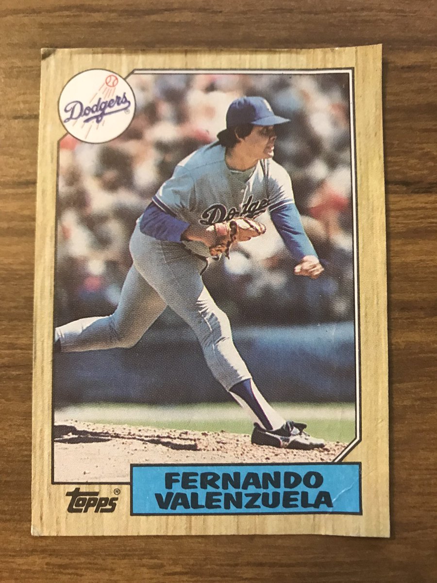 Mike-E (@atxcollectibles) on Twitter photo @BettSpaghett79 As a kid the 87 Topps set was my first foray into sports cards. My Dad is a Dodgers fan and Valenzuela is his all time favorite player so this card has always been special to me. A few years ago I was introduced to the idea of a wallet card and I knew this had to be it. @BettSpaghett79 As a kid the 87 Topps set was my first foray into sports cards. My Dad is a Dodgers fan and Valenzuela is his all time favorite player so this card has always been special to me. A few years ago I was introduced to the idea of a wallet card and I knew this had to be it.