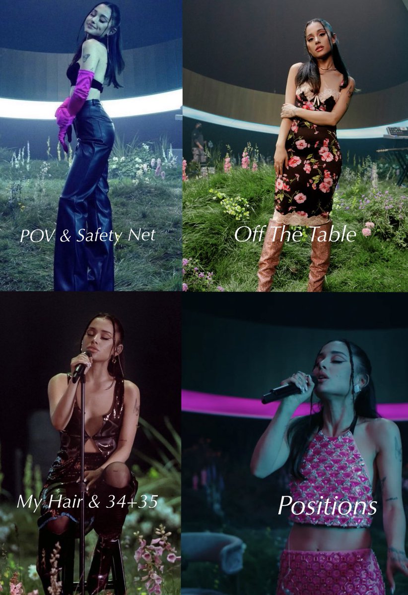 imhmanic's tweet photo. rank these outfits from ariana grande’s positions live videos https://t.co/omVU8XTj6h