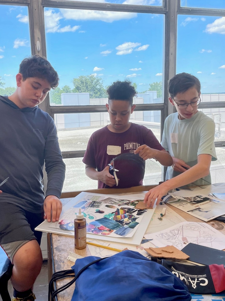 UC_DAAP's tweet photo. Middle school students are enjoying C.A.M.P. in partnership w/ @aia_cincinnati & @nomanational. C.A.M.P. allows exploration in architecture & interior design with hands-on activities & field trips. Students are creating a vision board of a pavilion at the @cincinnatizoo.
#ucdaap https://t.co/7m6vjw5dbm