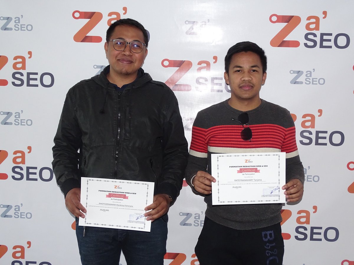 AngelotRonald's tweet photo. Za'SEO a l'honneur de féliciter les 8 nouveaux certifiés sortant de la dernière formation à Antananarivo. 

Ces apprenants ont touché leur premier salaire en tant que freelance durant l'apprentissage, ce qui n'est jamais arrivé auparavant. 

Nous leur souhaitons le meilleur. https://t.co/IgE4g5H8iC