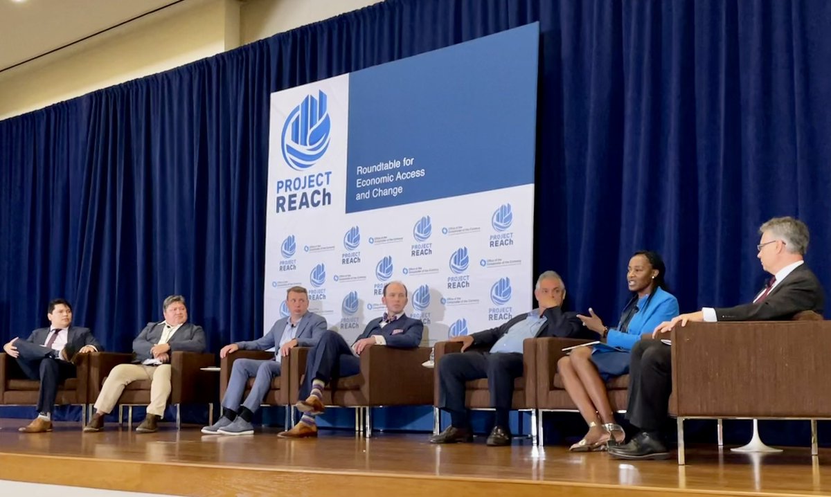 “Come on in… the water is fine.” Kristy Fercho, head of <a href="/WellsFargo/">Wells Fargo</a> Home Lending sharing about the April announcement of a Special Purpose Credit Program at the <a href="/USOCC/">OCC</a> Project REACh symposium. So grateful to Kristy leading the way for financial inclusion! lnkd.in/giJSQq5W