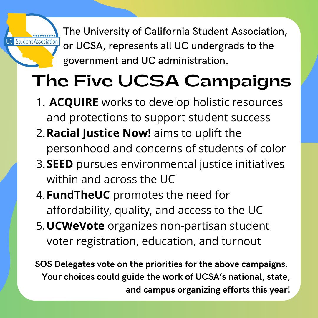 Hey UCSB students! There's 2 more days to sign up for this year's <a href="/_UCSA/">UC Student Association</a> Student Organizing Summit! Are you coming with us to Pasadena? bit.ly/UCSB-SOS22