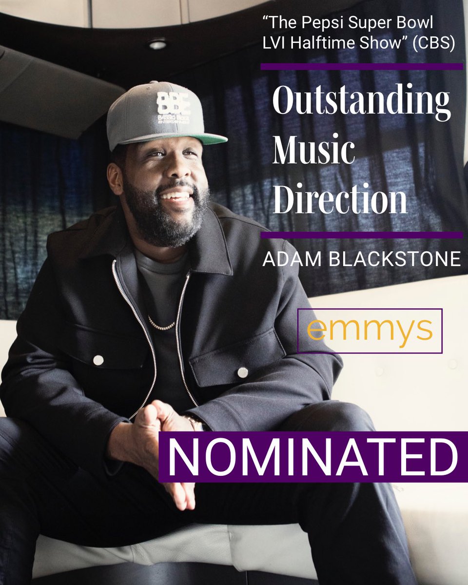 Congratulations to BBE CEO <a href="/adamblackstone/">Adam Blackstone</a> on your 2022 Primetime Emmy Award nomination for Outstanding Music Direction for “The Pepsi Super Bowl LVI Halftime Show Starring Dr. Dre, Snoop Dogg, Mary J. Blige, Eminem, Kendrick Lamar &amp; 50 Cent” (CBS). It takes a team! #teamBBE #BBE