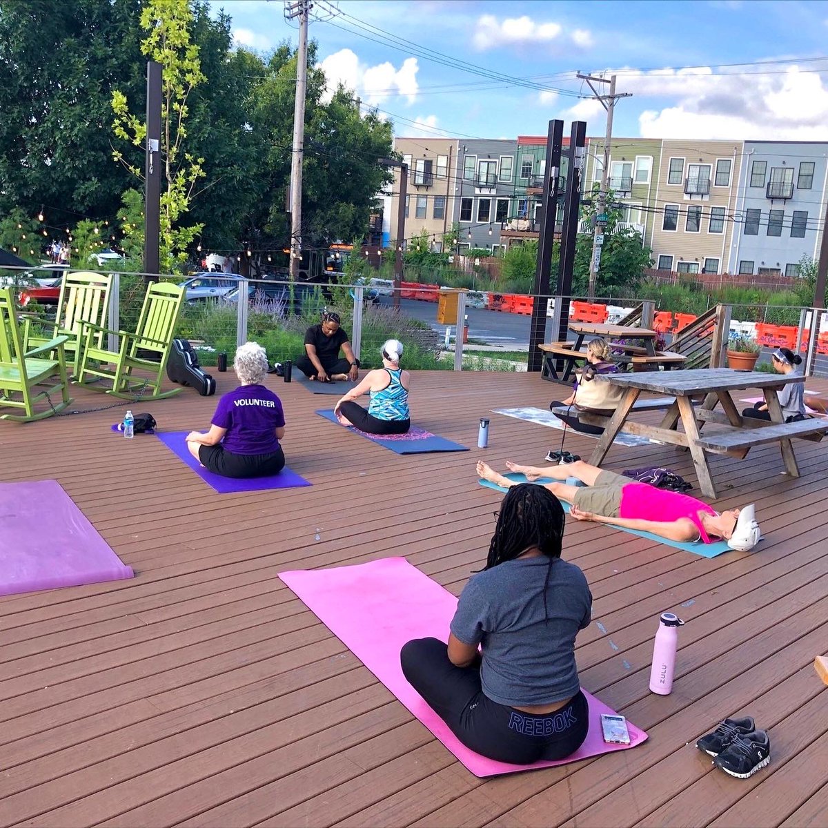 LSHphilly's tweet photo. We’re partnering with @roots2rise to provide FREE yoga every Thursday evening on our deck. The class is welcoming to people of all skill levels. Join us this Thursday, and every Thursday through September 8th! #lshphilly https://t.co/nlBh8HWjID