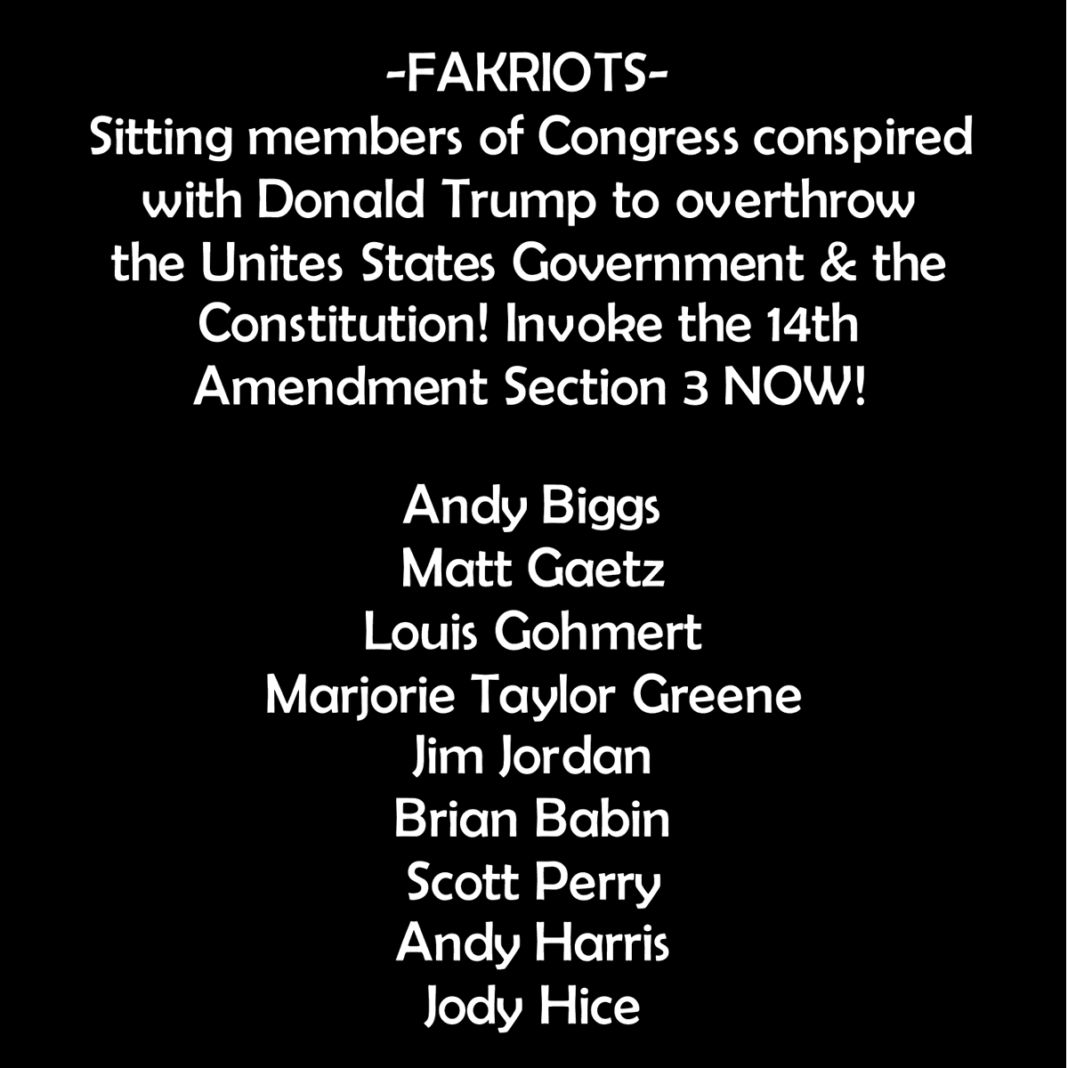 RibGoneRogue's tweet photo. REMOVE THE FAKRIOTS FROM OFFICE!! #14A3 https://t.co/0059PYqNgc