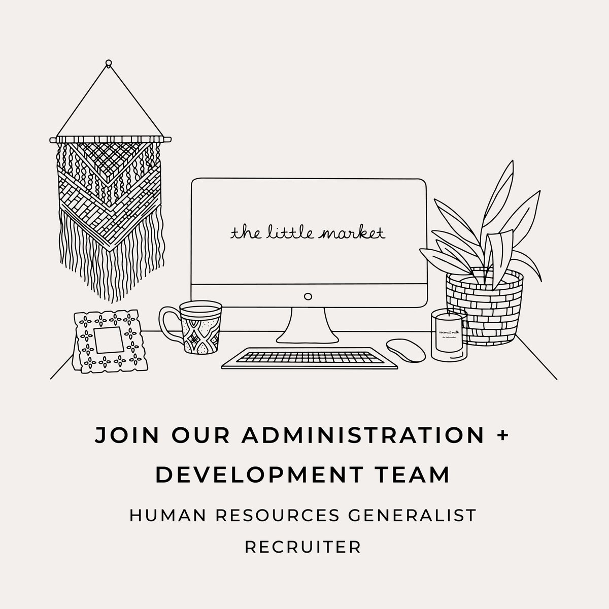 The Little Market is hiring! We’re looking for a human resources generalist and a recruiter. These are excellent opportunities for individuals who bring a proactive and customer-service oriented approach to their work. Check out all open positions: bit.ly/3yIDxiw