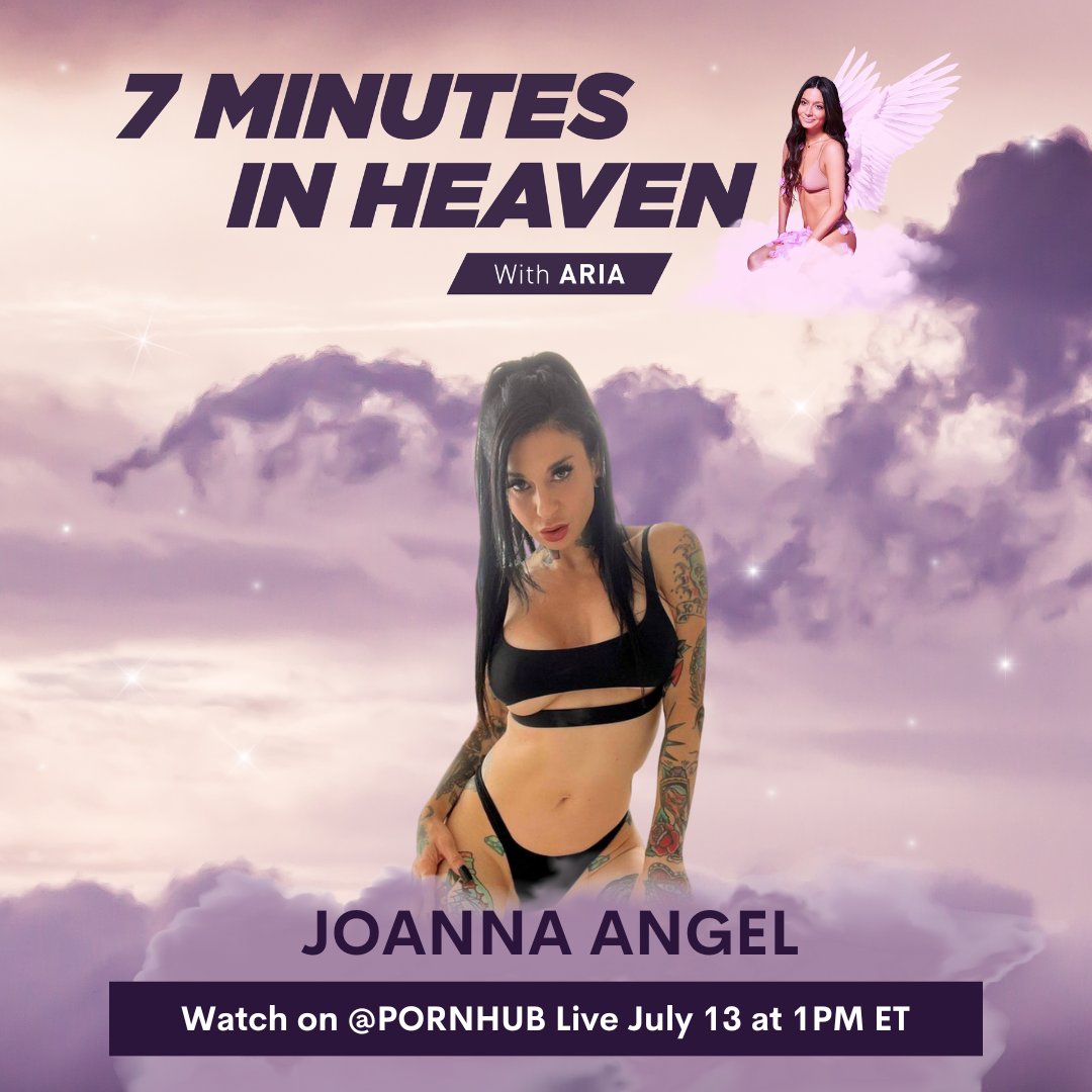 Tune in tomorrow for my “7 Minutes In Heaven” with @JoannaAngel on Pornhub’s Instagram Live at 1pm 