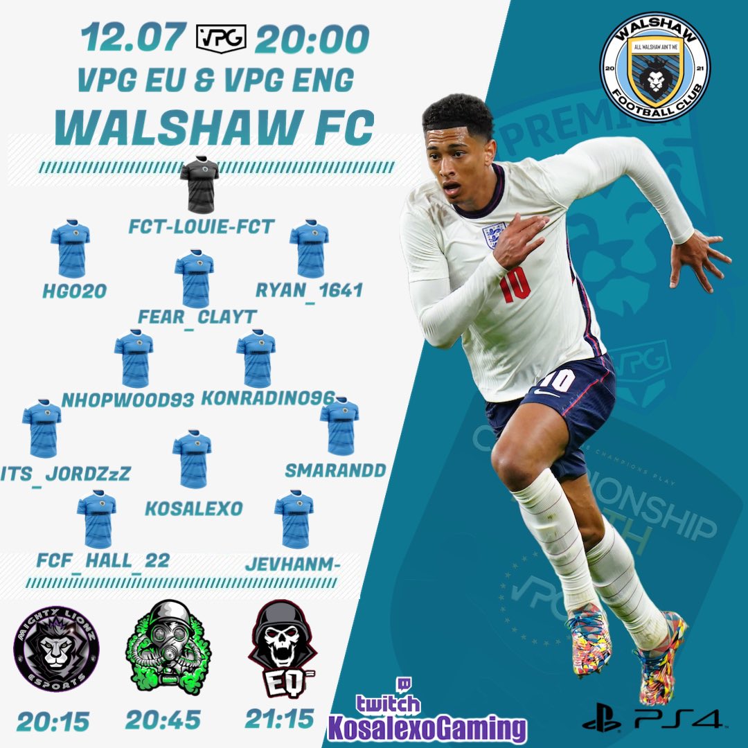 Official team sheet and fixtures in <a href="/OfficialVPG/">Virtual Pro Gaming</a> for our games in <a href="/VPGEurope/">Virtual Pro Gaming | Europe</a> <a href="/VPGUK/">VPG United Kingdom</a>