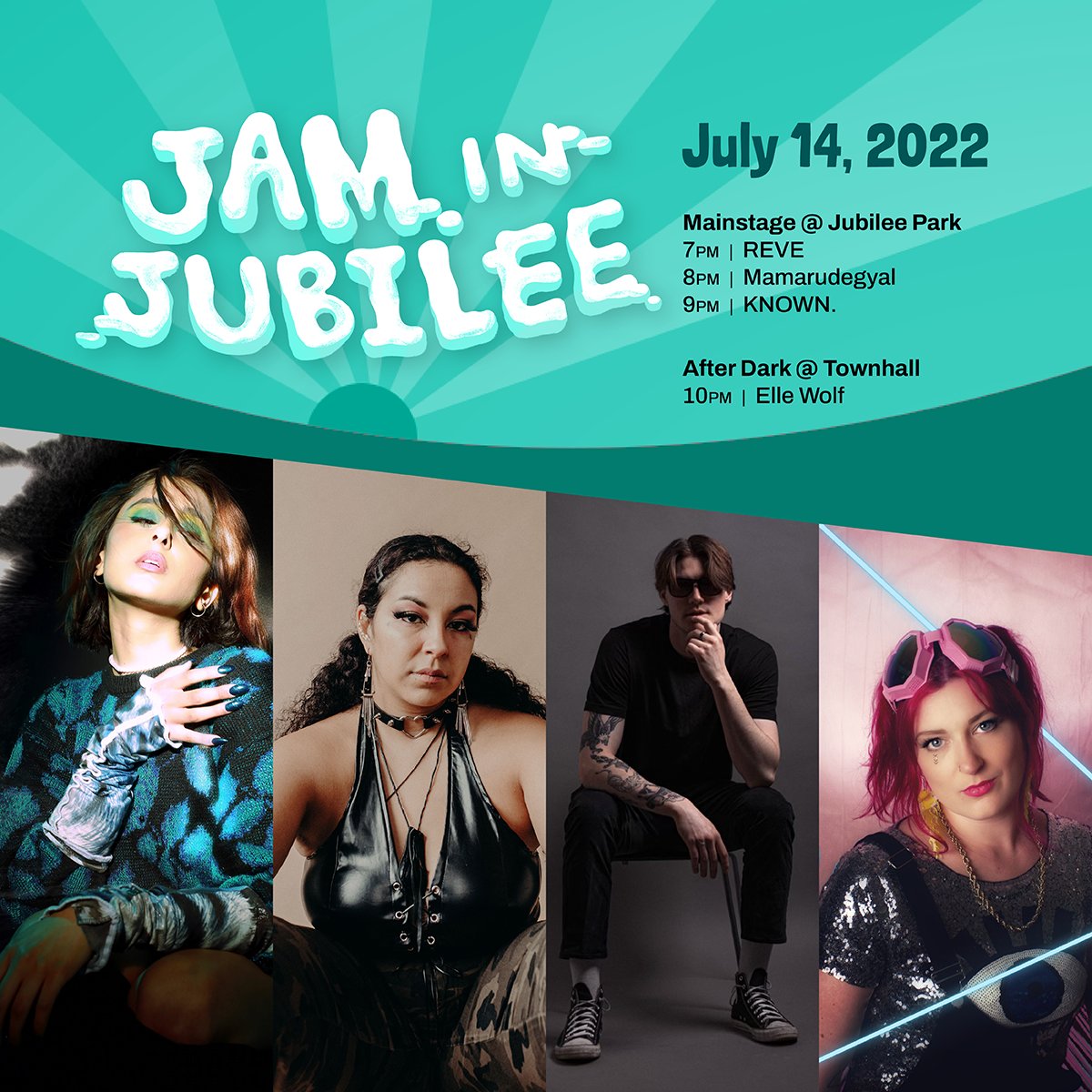 Jam in Jubilee (@jaminjubilee) on Twitter photo #JamInJubilee continues THURSDAY 7/14 at Jubilee Park in #Abbotsford! Art market opens 6pm. Performances by REVร, Mamarudegyal, & KNOWN 7-10pm. After party <a href="/townhallabby/">Townhall Abbotsford</a> ft. Elle Wolf! ๐ถ๐ฅ jaminjubilee.com #JamInJubilee continues THURSDAY 7/14 at Jubilee Park in #Abbotsford! Art market opens 6pm. Performances by REVร, Mamarudegyal, & KNOWN 7-10pm. After party <a href="/townhallabby/">Townhall Abbotsford</a> ft. Elle Wolf! ๐ถ๐ฅ jaminjubilee.com