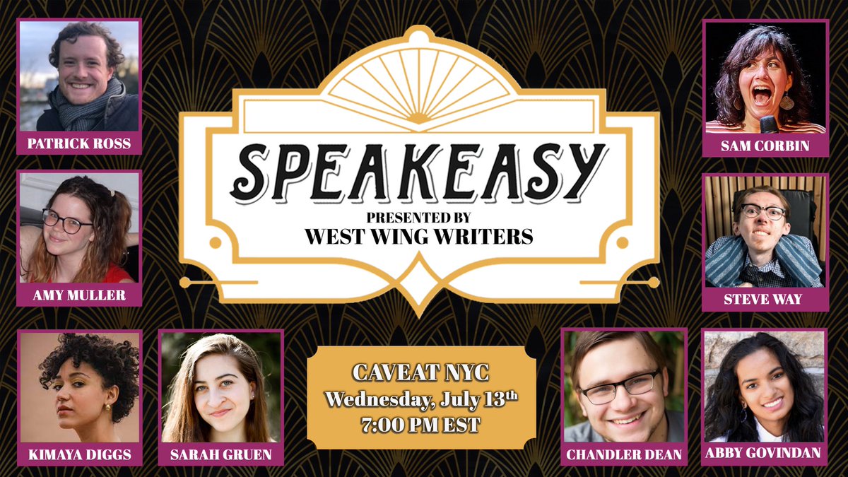 Chandler Dean (@chandlerjdean) on Twitter photo TOMORROW! Come see speechwriting comedy <a href="/caveatnyc/">CAVEAT</a> from <a href="/WestWingWriters/">West Wing Writers</a>, featuring @ahoysamantha, <a href="/abbygov/">abby govindan</a>, <a href="/thesteveway/">Steve Way</a>, <a href="/amyjmuller/">amy muller</a>, <a href="/thepatrickross/">Patrick Ross</a>, @kimayadiggs, <a href="/sarahagruen/">Sarah Gruen</a>, and me!
TIX (in-person + livestream): caveat.nyc/event/west-win… TOMORROW! Come see speechwriting comedy <a href="/caveatnyc/">CAVEAT</a> from <a href="/WestWingWriters/">West Wing Writers</a>, featuring @ahoysamantha, <a href="/abbygov/">abby govindan</a>, <a href="/thesteveway/">Steve Way</a>, <a href="/amyjmuller/">amy muller</a>, <a href="/thepatrickross/">Patrick Ross</a>, @kimayadiggs, <a href="/sarahagruen/">Sarah Gruen</a>, and me!
TIX (in-person + livestream): caveat.nyc/event/west-win…