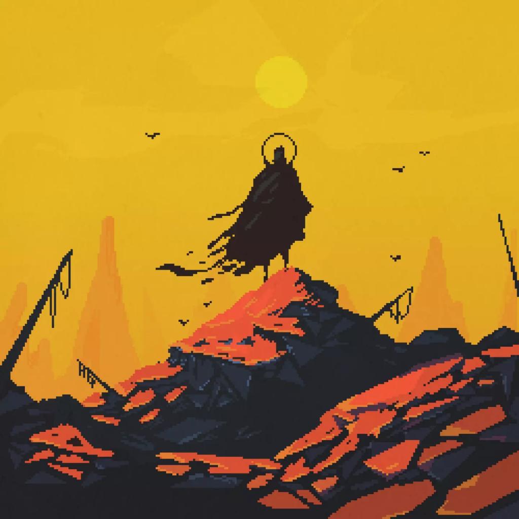 penusbmic's tweet photo. Hey #PortfolioDay I'm the world's okayest dad that pixels. I typically do dark sci-fi weird things. #pixelart https://t.co/xozbxSDQ5l