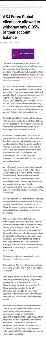 Mchi_Ajy's tweet photo. For All Those Who are Being Manipulated by #AsjForexGlobal
A Reality Check Before you join them, you all are being thrown right down into the flames we call SCAM!!!
#Releaseourfunds
#Stopscamming
#asjscam
#AsjForexGlobalscam https://t.co/FEcfzF4GqV