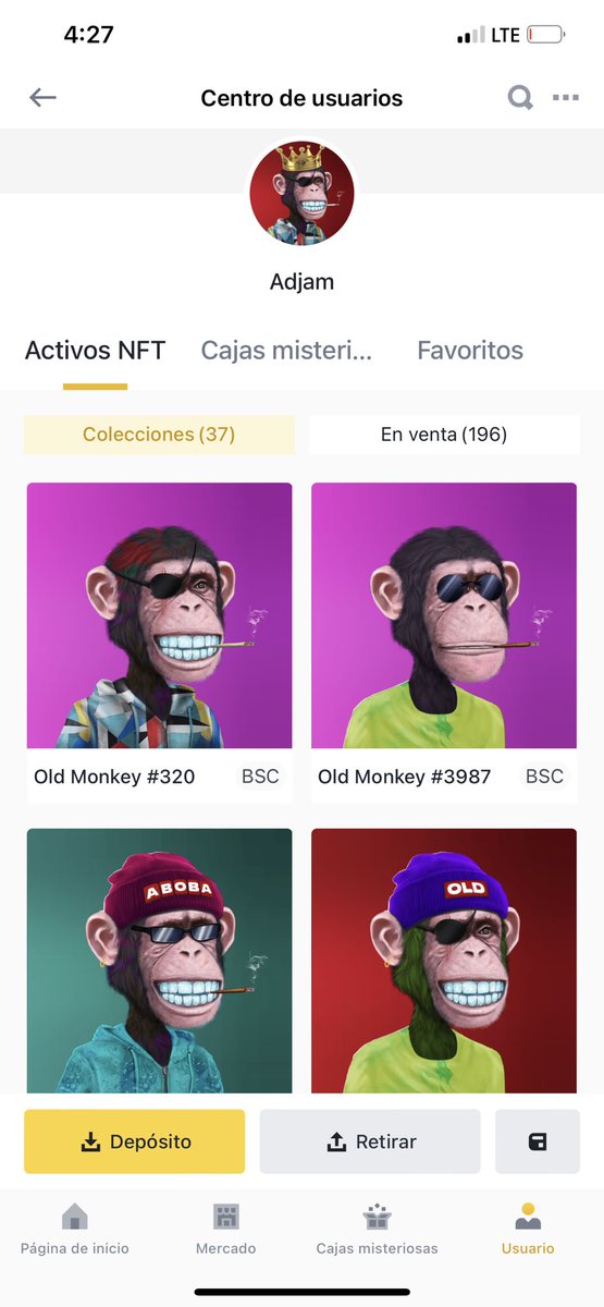 AdjamOficial's tweet photo. I bought more and more OLD MONKEY I love them I am super excited to know them ๐๐
they are accessible on BINANCE NFT ๐๐ #oldmonkey #BinanceNFT @TheBinanceNFT #NFTCommunity #NFTGiveaway #nft OLD MONKEY ๐๐
#NFTs #binanceย ย ย ย ย ย ย ย @Salyamba_
I have 230 ๐ฅ๐๐ฅต https://t.co/AsICNkadVs