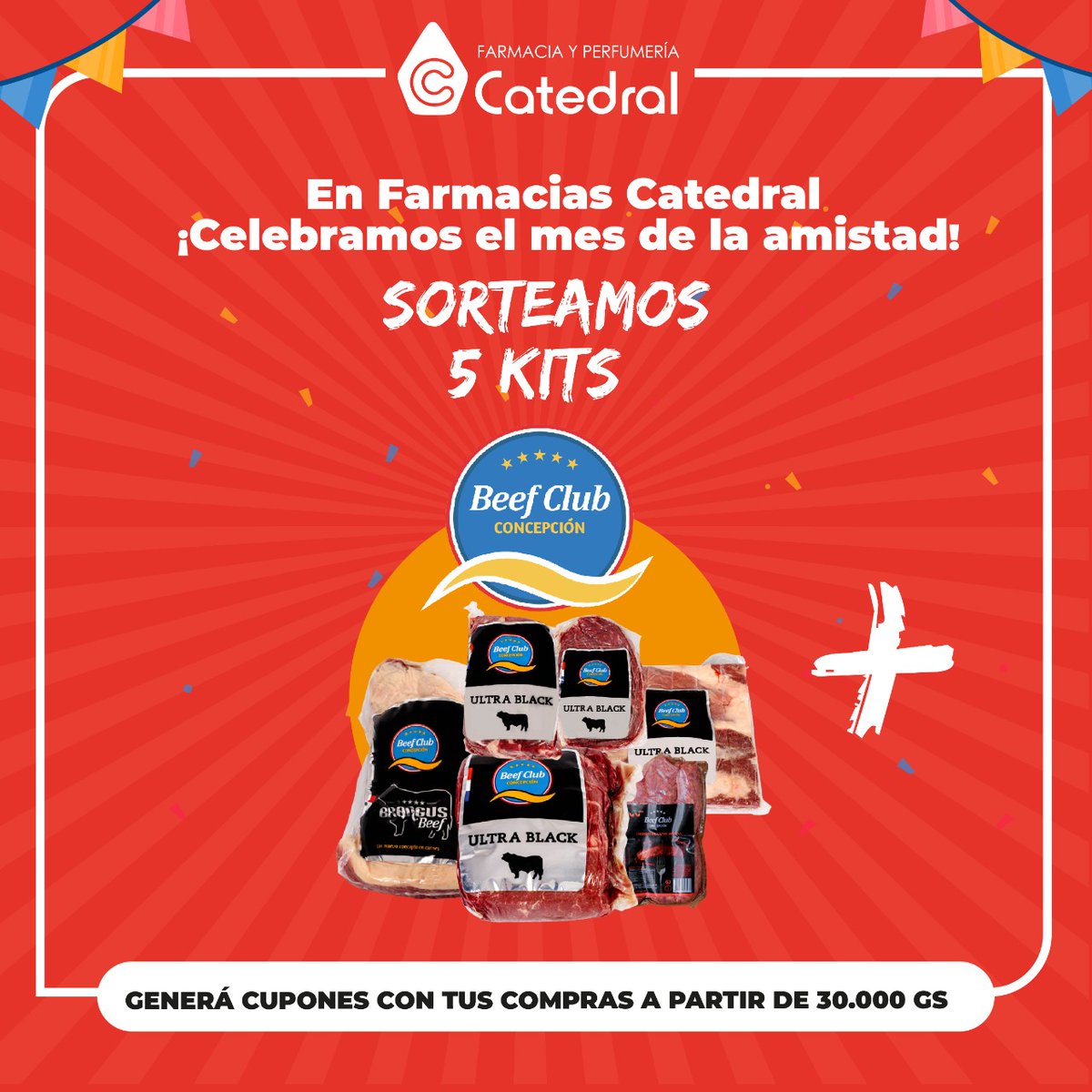 FarmaCatedral's tweet photo. Premiamos a quienes hacen parte de nuestra vida como una verdadera familia✨🤩💥
Con tus compras a partir de 30.000 gs. generas cupones electrónicos para participar del sorteo de 5 kits ideales para compartir con quienes son la familia que uno elige 🥳 https://t.co/C0ZKlZXh6B