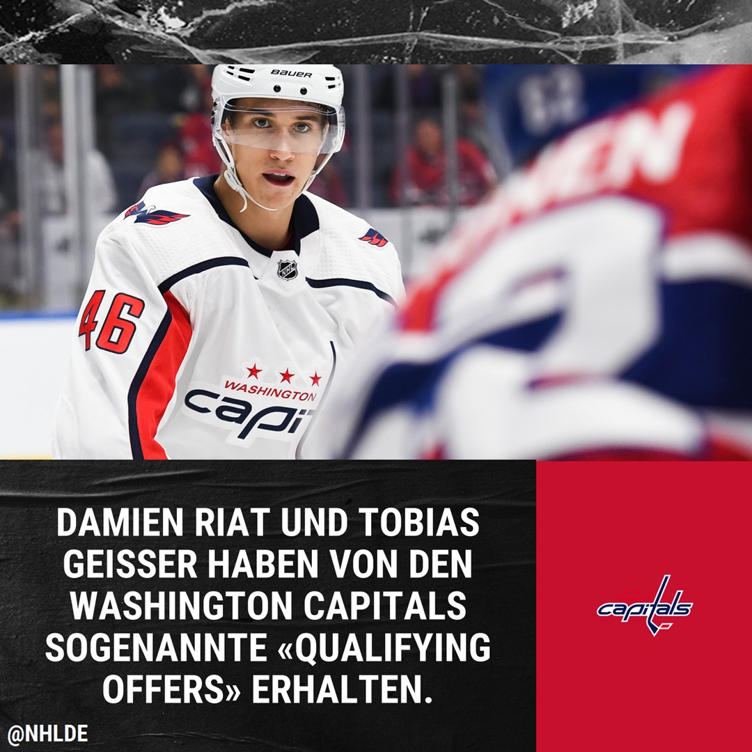 NHLde's tweet photo. Auch wenn die beiden Stürmer in der kommenden Saison in der Schweizer Heimat auflaufen werden: Die Washington @Capitals wollen sowohl Tobias Geisser als auch Damien Riat weiter in der Organisation behalten! 😎
#ALLCAPS | #Riat | #Geisser https://t.co/FvqVtxMUku