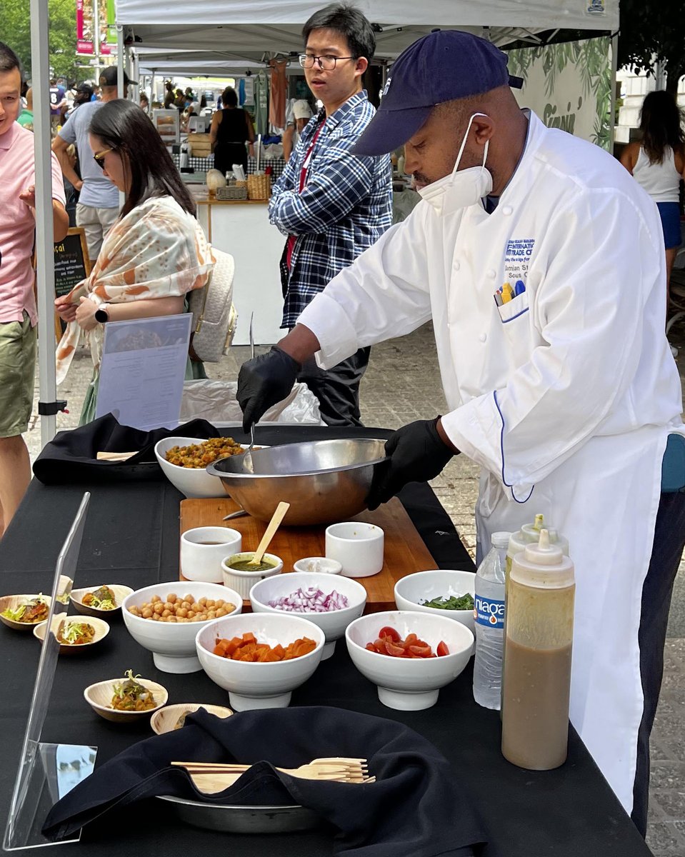 At last week’s #chefdemo, @reaganitcdc Sous Chef, Damian Stewart, showed us how to make Sweet Potato Chana Chaat Salad. 

Try out the recipe at home: bit.ly/3P5V0aY