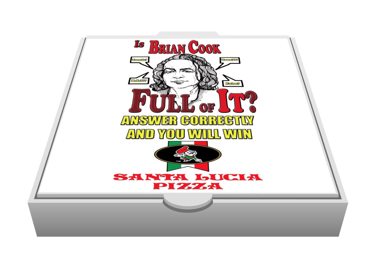 IS BRIAN COOK FULL OF IT?
Weekday Afternoons at 4:40pm Brian Will Make A Prepared Statement And You Tell Him If It's TRUE or FALSE? You Will Win A $20 gift Card From SANTA LUCIA PIZZA!!!
#NOWCountry1047 #BrianCookShow #SantaLuciaPizza