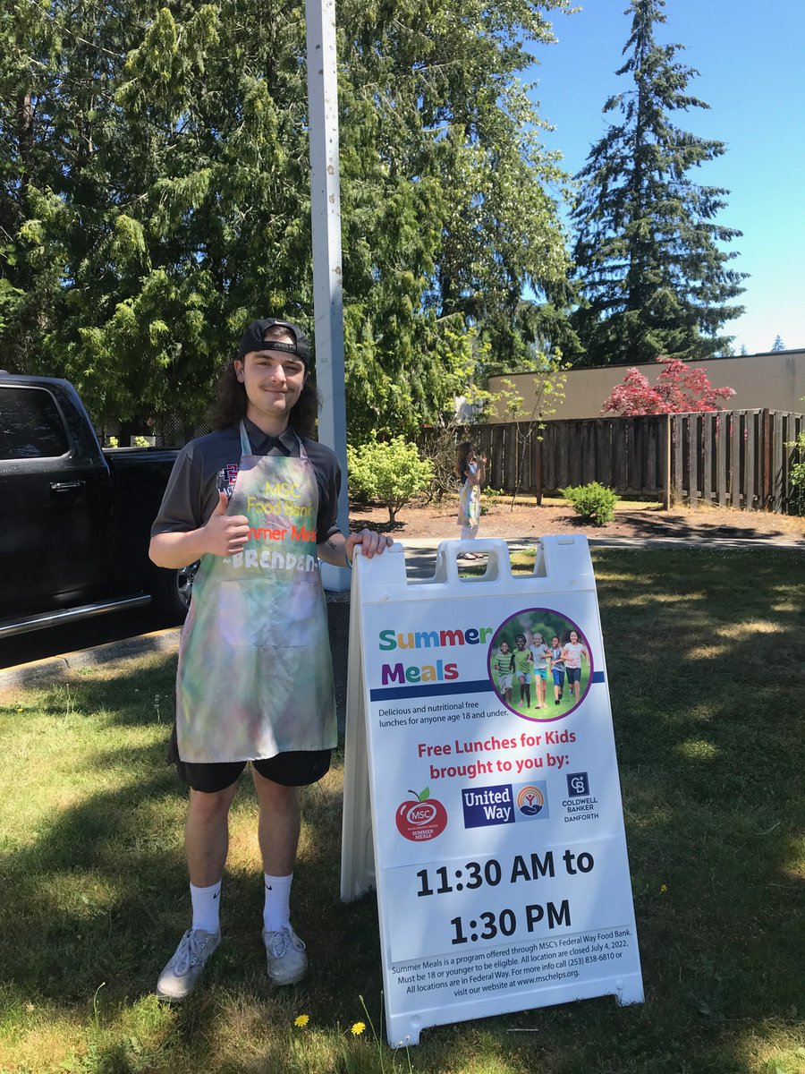 mschelps's tweet image. Come down to MSC's Federal Way food bank today to get a free Summer Meals lunch kit! Open to all age 18 and under every Tuesday and Thursday from 11:30am-1:30pm! #summermeals #mschelps