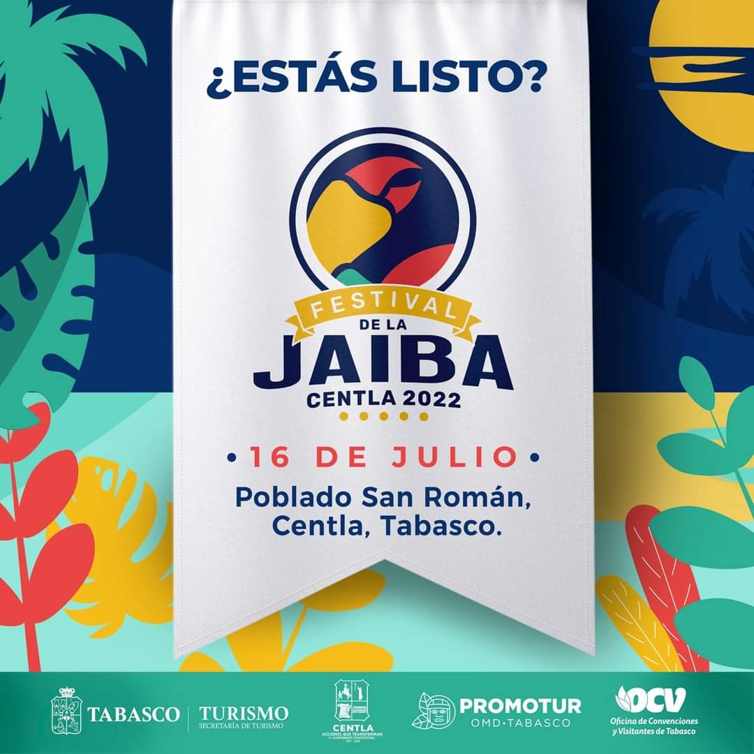 HCentla's tweet photo. #Centla|| Todo listo para el Festival de la Jaiba Centla 2022. Te esperamos con tu familia este sábado 16 de julio en el Poblado San Román, para que vivas la aventura y degustes nuestra gastronomía regional. @Turismo_Tabasco, @OCV_Tabasco

#AccionesQueTransforman https://t.co/pLypCSs4tF