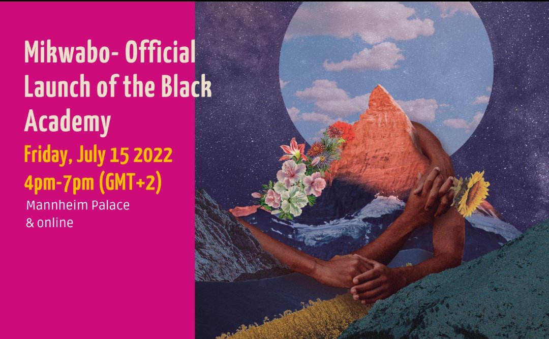 Ça y est !🥳
Notre projet tant annoncé sera officiellement lancé le 15.07.22 à Schloss Mannheim Gartensaal et via Zoom ici : cutt.ly/QLxeeQS.
Pour la participation physique juste Nom+Prénom à info@black-academy.org.   
Pas d'excuse pour rater cet évènement international!