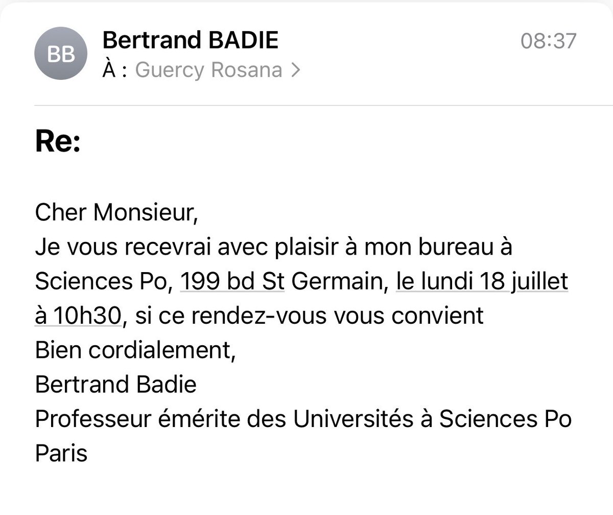 bibystilll's tweet photo. Chers amis
Comme annoncé précédemment,je serai reçu,le lundi 18 juillet 2022,dans le cadre de mon voyage de coopération scientifique pour l’IDRI en Europe,à Paris,par l’un des plus grands professeurs de Relations Internationales du 21e siècle, Bertrand Badie de Sciences Po Paris. https://t.co/rfiUnInyco
