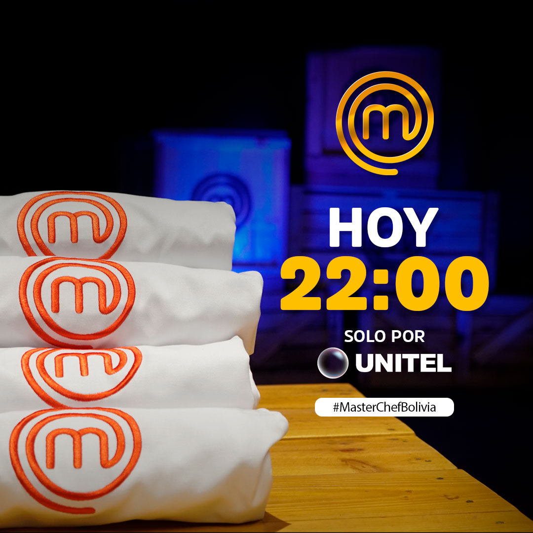 MasterChefBO's tweet image. 😎 Hoy a las 22:00 no te pierdas la segunda etapa del reality de cocina más importante del mundo solo por UNITEL 🔥
Tú, ¿ya tienes tus favoritos? 🤗
#MasterChefBolivia