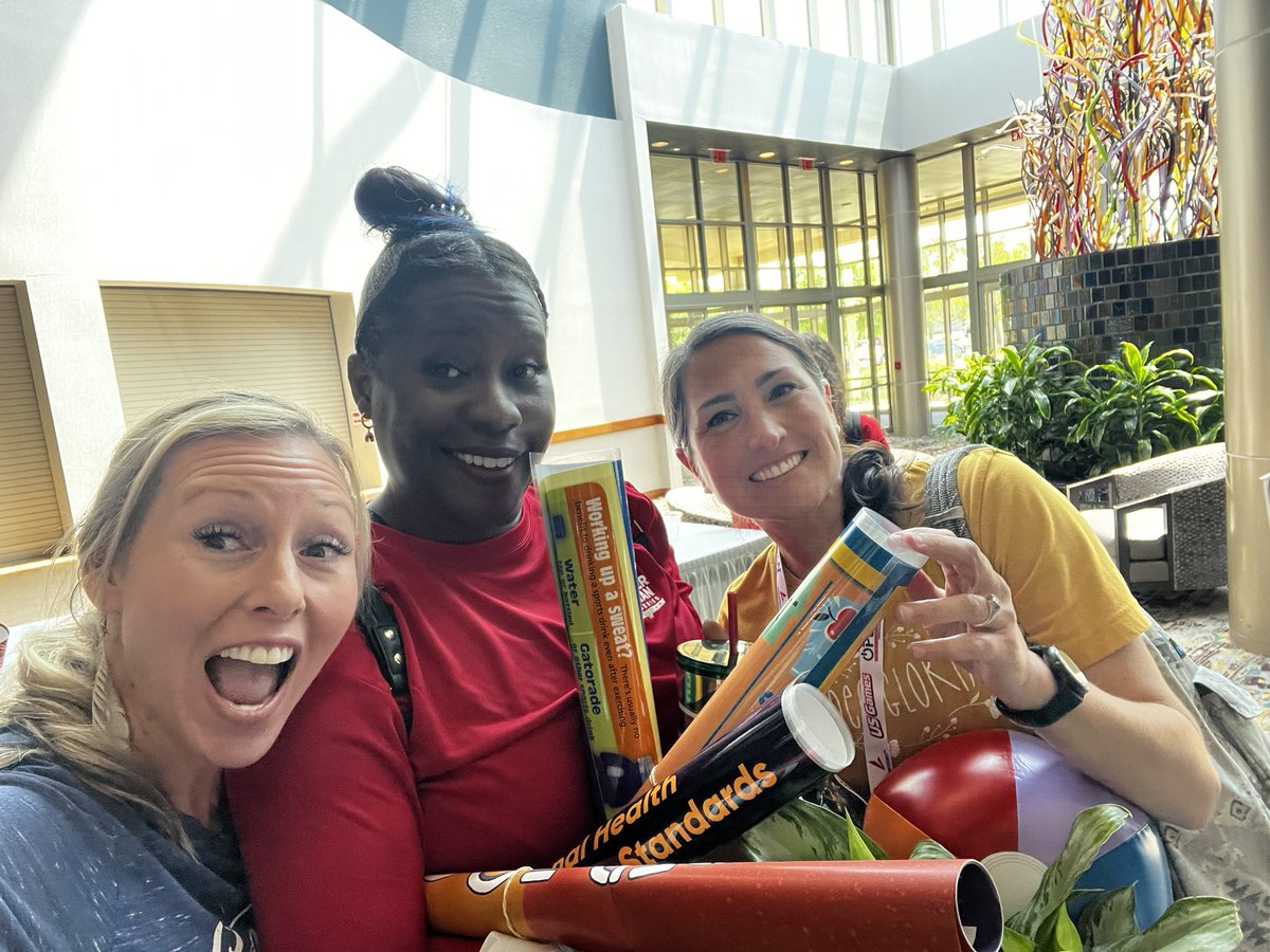 forestvistape's tweet photo. Summer PE Conference with some fabulous friends😊 Great continuing education &amp; scored some fun resources for my students ❤️😎 #TexAHPERD #LISDPE https://t.co/i5Q2FYX77O