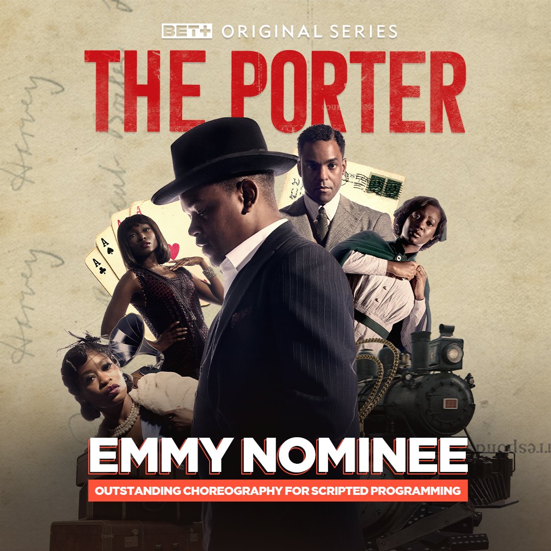 betplus's tweet image. Anotha one! 👏🏾 The BET+ Original Series, and beautiful period piece #ThePorter has been nominated for Outstanding Choreography for Scripted Programming at the 74th Primetime #EmmyAwards. 

Give the cast and crew some celebratory flowers in the replies below! 🚂