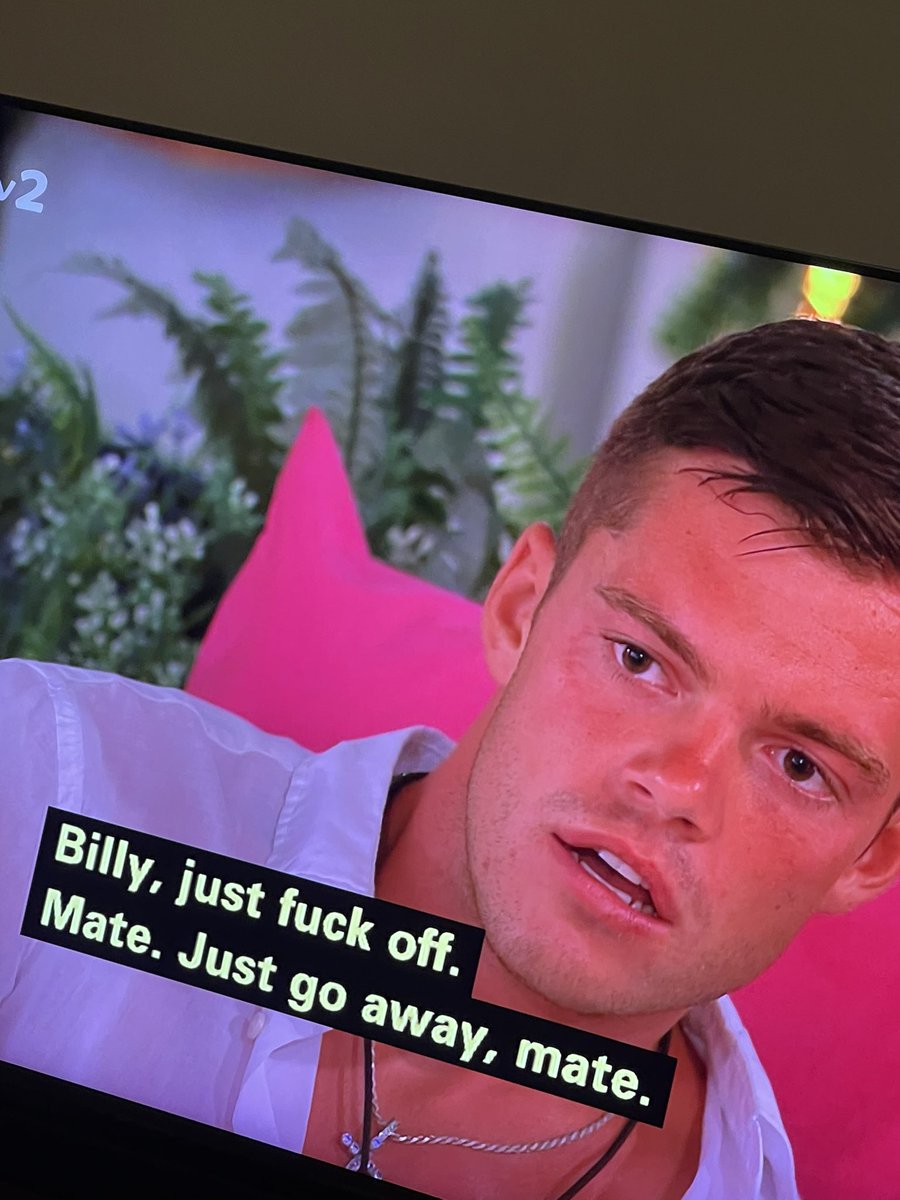 AlexHanson1991's tweet photo. Jacques saying what everyone at home and on the show is thinking to Billy.
#LoveIsland2022 #FuckOffBilly #jacquesoneill #LoveIsland https://t.co/wmUpmhss52