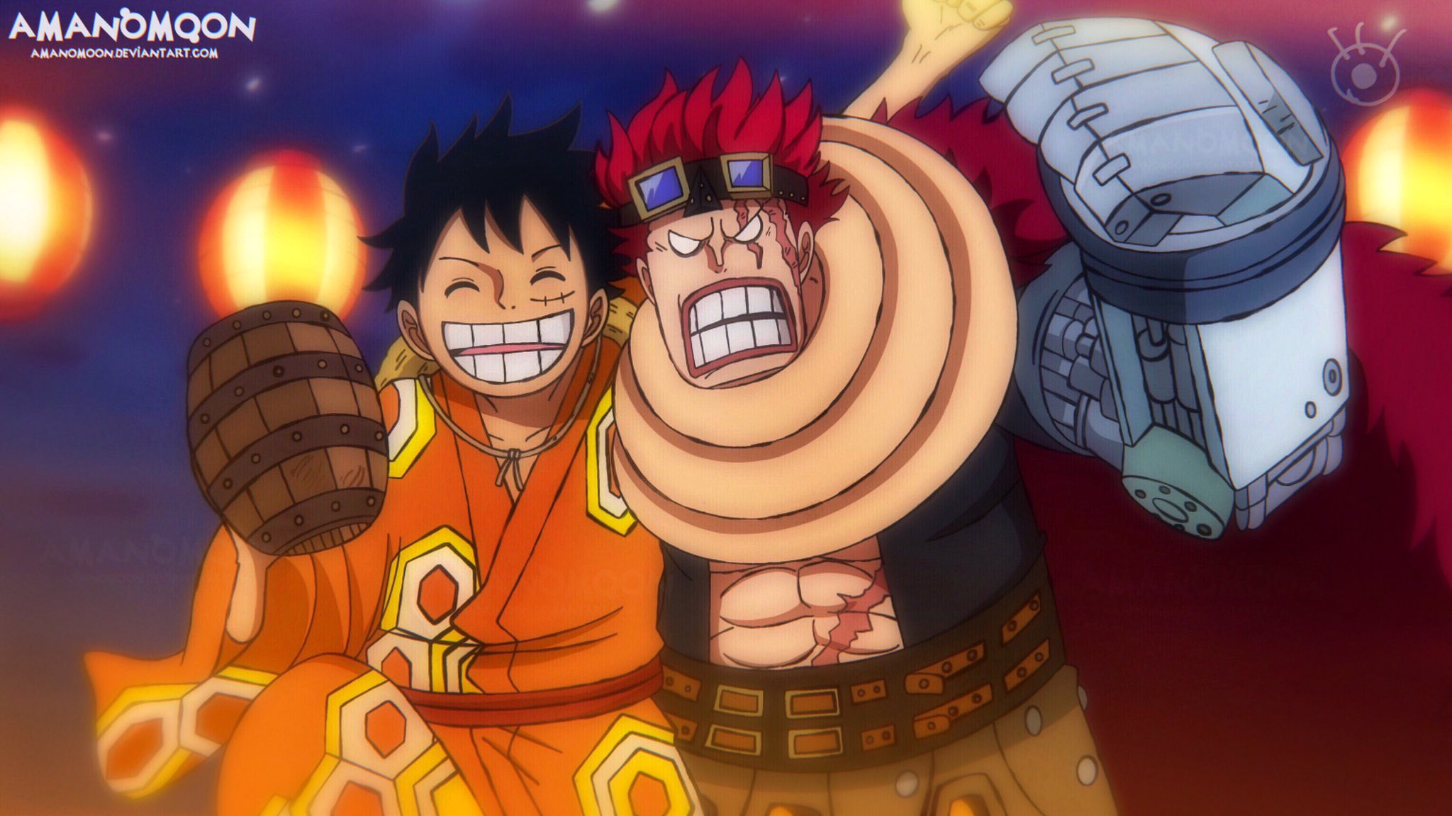 Pandaman One Piece Red アマノムーン ルフィ Onepiece1053 Luffy And Eustass Kid Colors In Anime Style Rt If You Want To Support Me Thanks T Co Giqi2wd8mv T Co O6j0mtftbb ワンピース