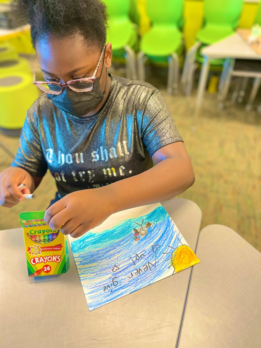 ButterflyRidge1's tweet photo. FAST students participated in an SEL lesson today where they discussed welcoming new friends to our building next year and what it means to be a good pen pal! We sent messages of kindness ! @FCPSMaryland @FCPSTrailblazer @FCPSFAST https://t.co/8EcHmHLwSV