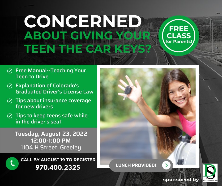 DriveSmartWc's tweet photo. Free Parent of Teen Driver's class coming up! #GDL #GraduatedDriversLicense #DriveSmart https://t.co/v1fLKC51KX