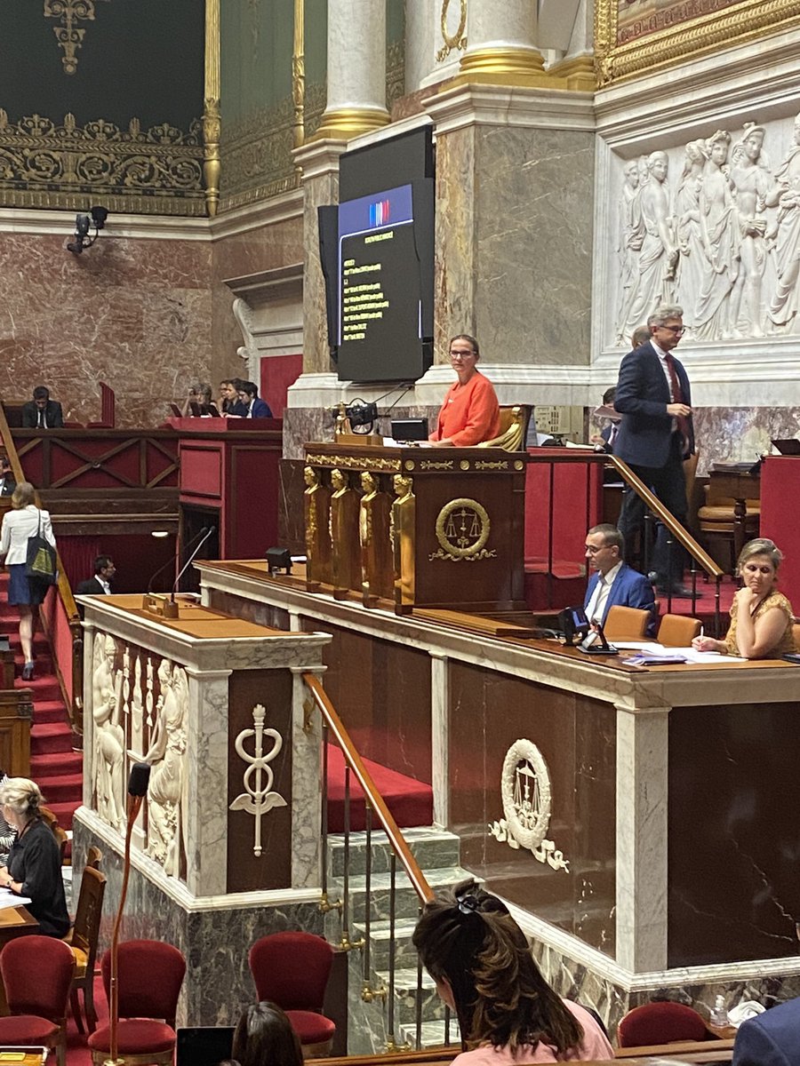 JLMelenchon's tweet photo. Ce soir Caroline Fiat aide-soignante députée insoumise de Moselle préside la séance de l'Assemblée nationale. C'est le monde du travail, les héros du quotidien qui président. #DirectAN https://t.co/uDO7J2G0Ti