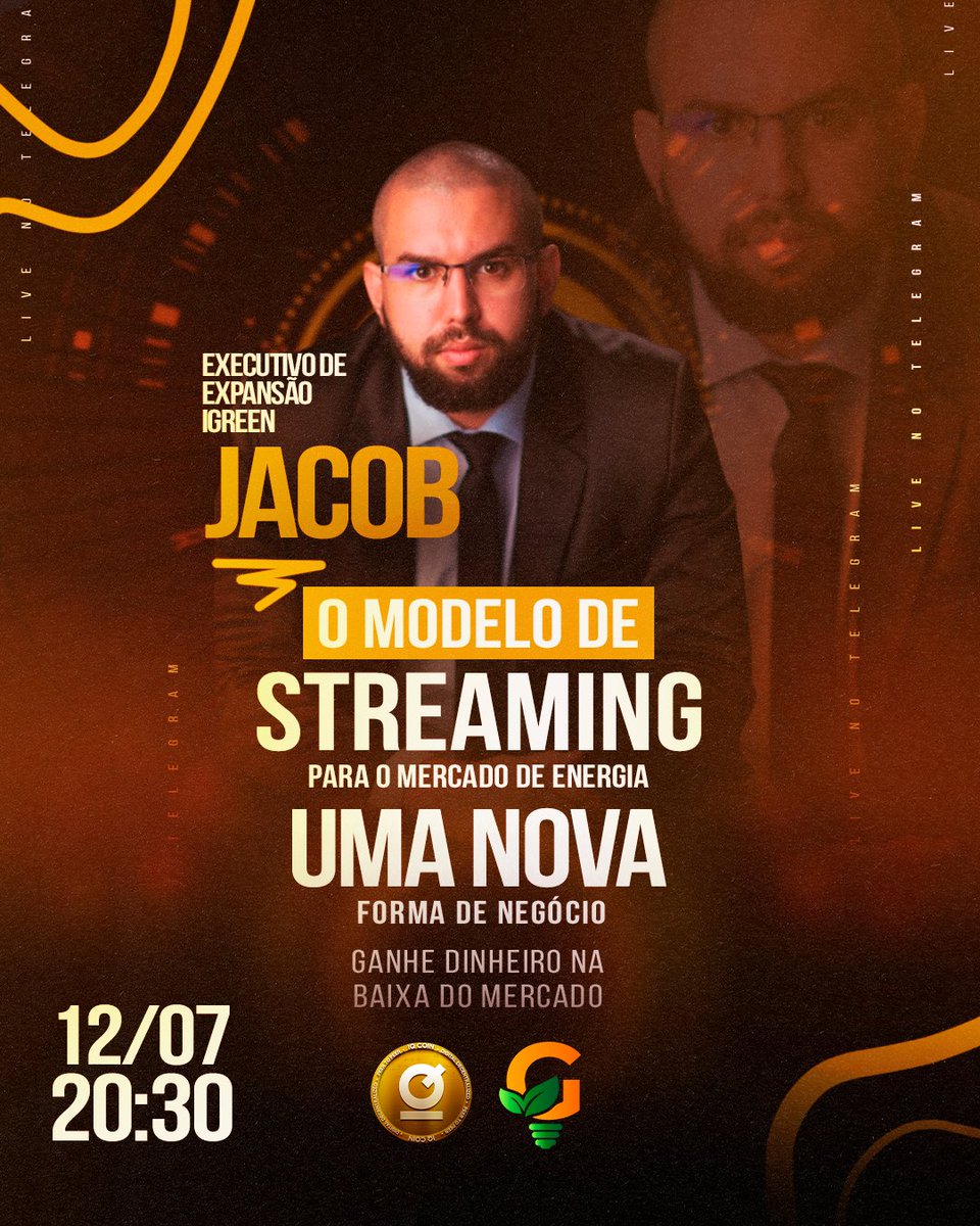 IQCOINTOKEN's tweet photo. É HOJE! A partir das 20h30, venha aprender mais sobre o modelo de streaming para o mercado de energia com Jacob, executivo de expansão da IGreen. Venha conhecer essa nova forma de negócio. Ganhe dinheiro na baixa do mercado! 🚀🤑 A live acontecerá no Telegram. Não perca! https://t.co/ooap3qXxvM