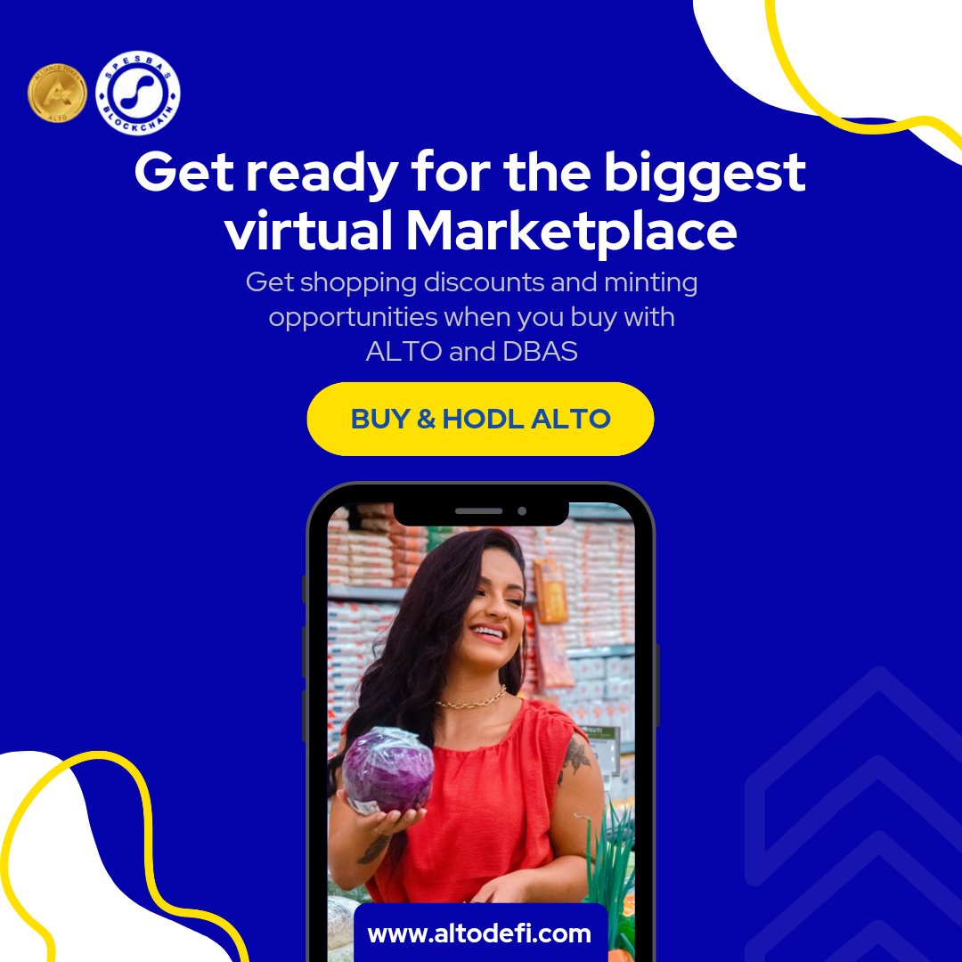 You don't wanna miss any of this
*Coming Soon List:*

*DBAS Private Sales (x1,000%)*
*DBAS Pre-Sales (x500%)*
*DBAS ICO (x100%)*
*DBAS Public Sales*

*Stay tuned to:* t.me/spesbas_news
 
*To catch up with opportunities of lifetime.*
#TeamALTO #ALLIANCETOKEN #SPESBaS