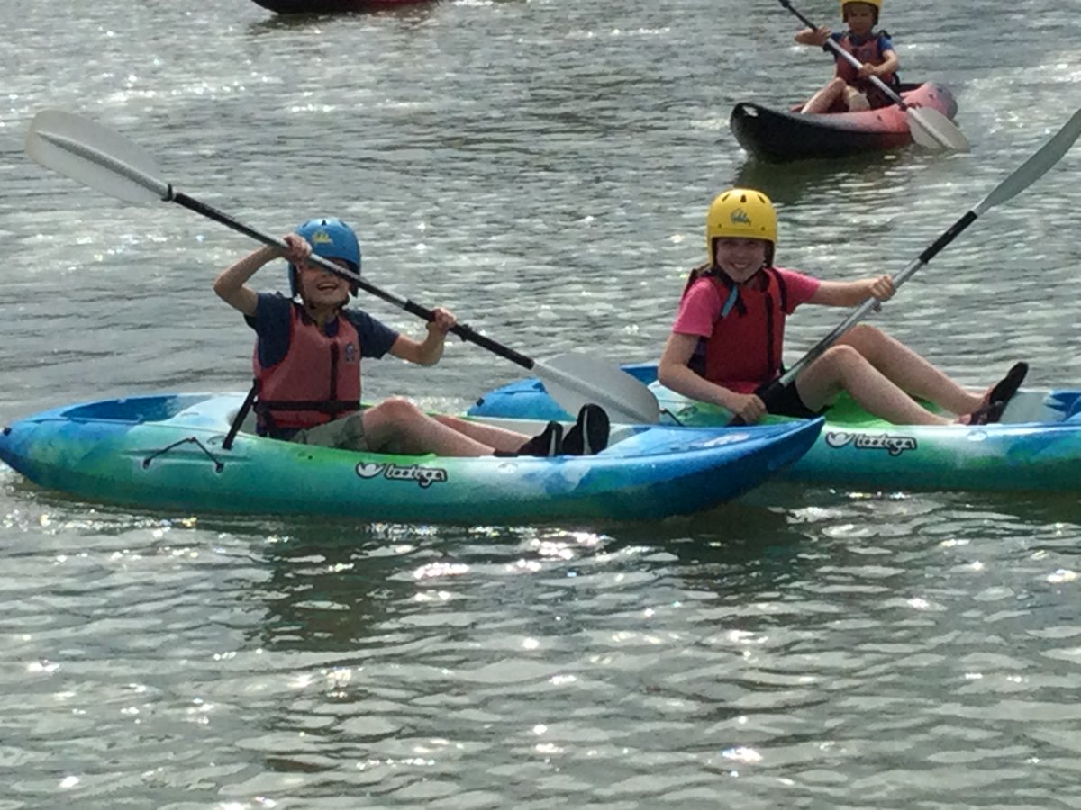 Year 6 Grafham residential - kayaking on the water @ElliotFndtn