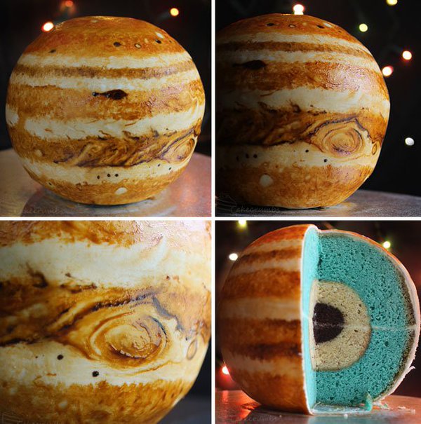 Rainmaker1973's tweet photo. How to bake scientifically accurate cake planets [read more: https://t.co/ahcQCvUi4G] https://t.co/3pBqE4VM5M