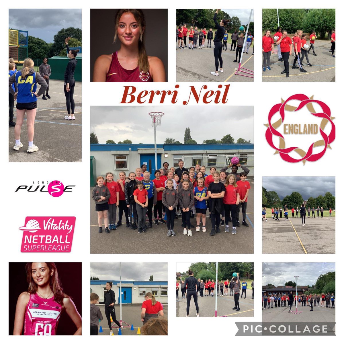 midd_parish's tweet photo. Friday 1st July year 6 girls had their last netball session. On that day we had a very special guest in school for the last training session! Vitality Superleague Netball player and England Rose Berri Neil! This was an amazing opportunity for our girls 🌹 https://t.co/WJznJmzKV4