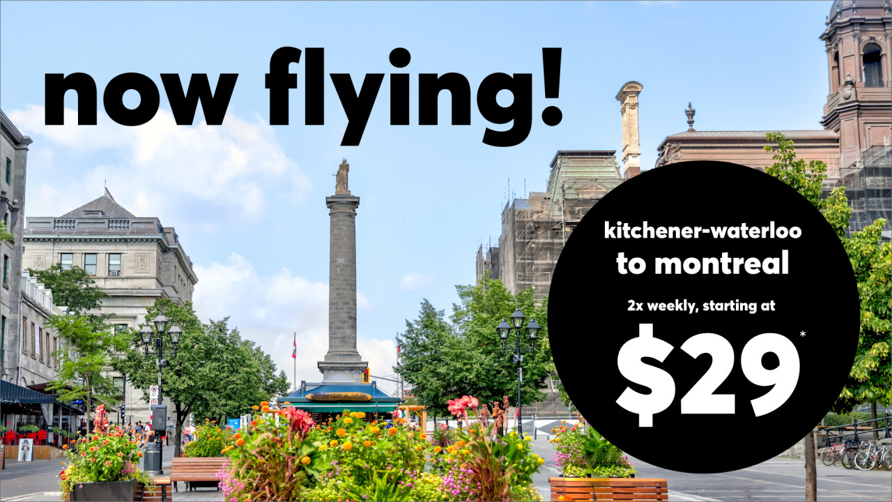 flair airlines on Twitter "Now flying KitchenerWaterlooMontreal We