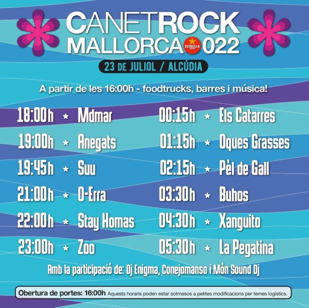Se venen 2 entrades pes Canet Rock Mallorca  dia 23 de juliol!
Entrada 40€ (preu negociable)