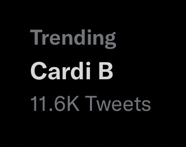 bardigangera's tweet photo. BOTH โ CARDI B โ & โ HOT SH** โ
ARE TRENDING HOURS BEFORE THE RELEASE OF THE MUSIC VIDEO. ๐ฅ๐ฅ
RT & Reply 10โs To Keep It Going
#CardiB #Cardihot #CardiYeDurk #Cardi https://t.co/f3Jn05b2Mh