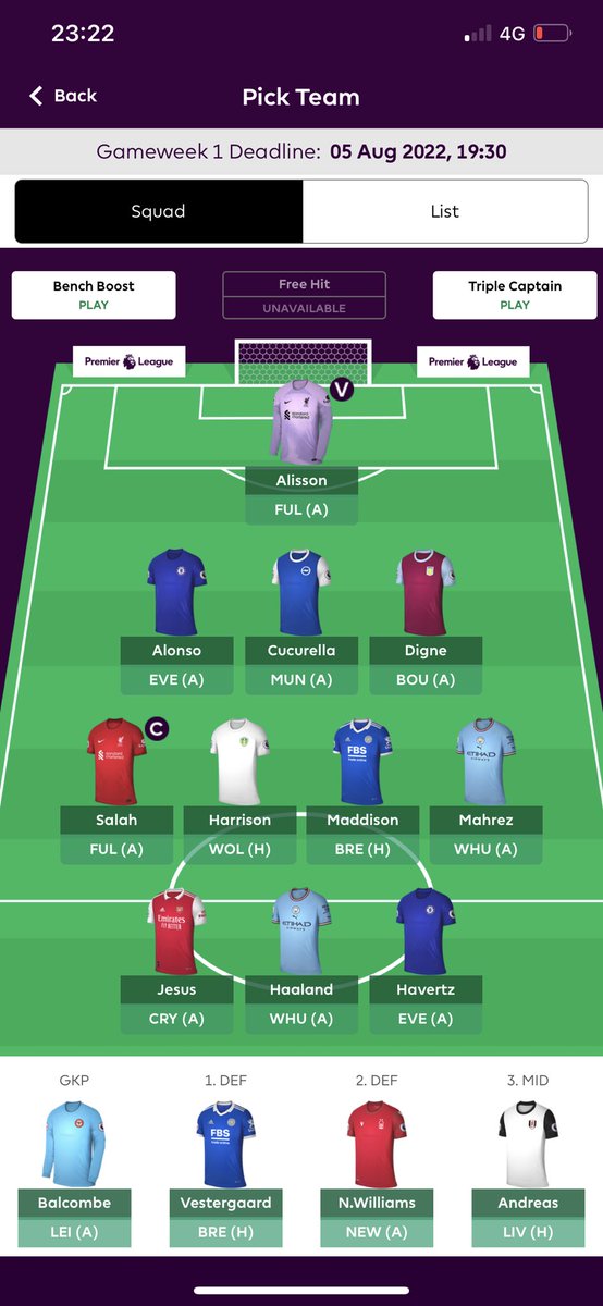 Enough on the go big at the back. Go big forward! #FPL