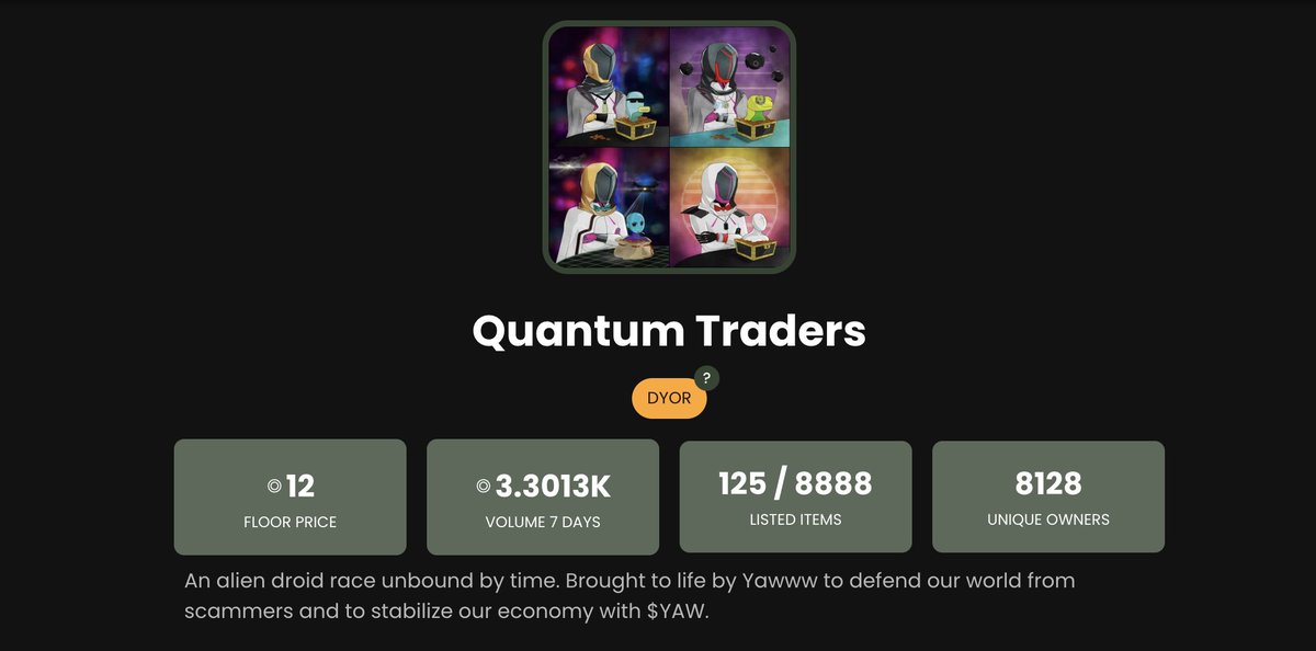 SmyleRyan's tweet photo. Only 125 out of 8888 listed?

Almost as if something big is coming...👀 @YawwwNFT @YawwwTraders #bullish https://t.co/L89g9xwTP6