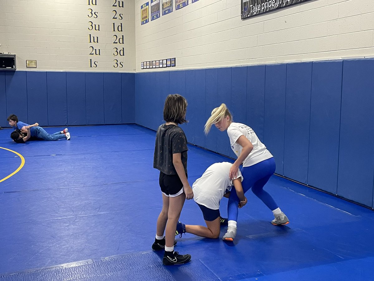 Outstanding couple of days to begin our 23rd year of M-Camp!

35 youth signed up.  <a href="/leviner07/">Chad</a> Coach Leviner led the charge yesterday.  Josie Stachowski working with our female wrestlers.  

Mukwonago wrestling is special…

#BuildingOnTradition