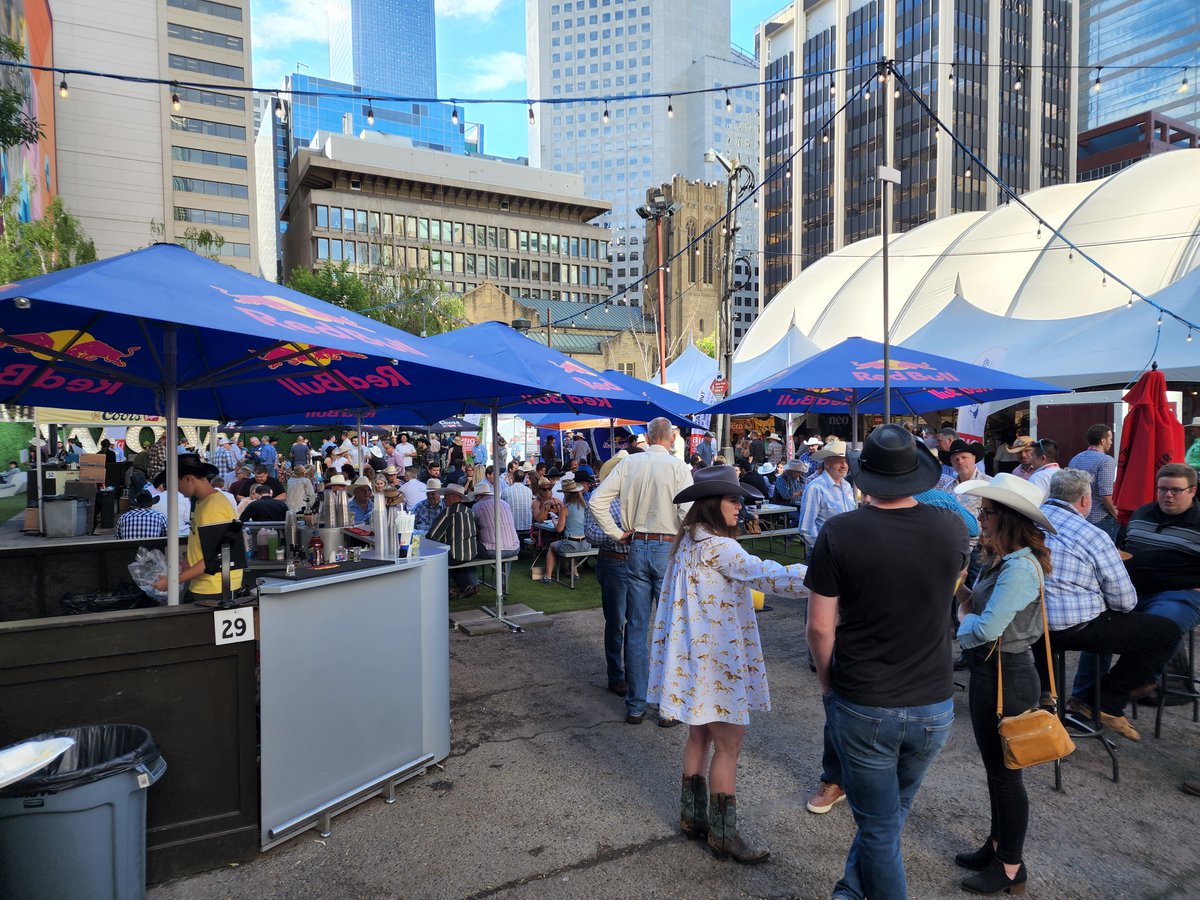 MACINKyyc's tweet photo. Big Guns Stampede Breakfast today... who said that the @wildhorseTN tent is only for night events?!
#Stampede2022 #Stampedebreakfast #greatestoutdoorshow #pancakes #syrup #howdy #yahoo #yycnow #yycevents #yycbusiness #yyc https://t.co/guI1UXR9vS