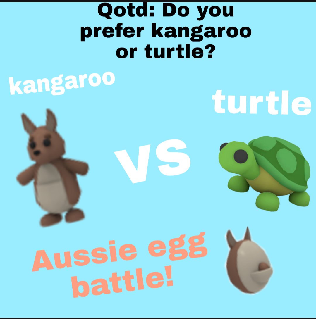 RobloxAmPlayer's tweet image. Qotd: Are you #teamkangaroo or #teamturtle ? 
Let me know in the comments ⬇️