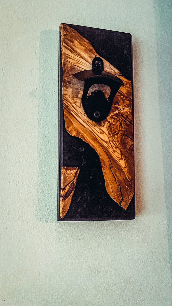 ArsenicWoodchip's tweet photo. So in love with this olivewood &resin wall mounted bottle opener that I may just keep it myself. Snag it now before I change my mind and do just that https://t.co/9Q9FsKZMbv #bottleopener #olivewood #multimedium #resinart #woodworking #corsoitalia #davenport #junctiontriangle https://t.co/FidpaXCjiY
