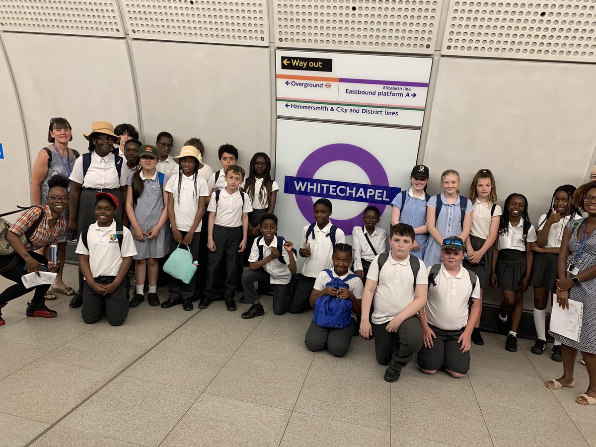 OLSPN3's tweet photo. Year six had a wonderful last trip together today, visiting the British Museum and riding on the brand new Elizabeth Line to get there! #finaltrip #Year6 #OLSPN #SE26 https://t.co/F6zAvlD1or